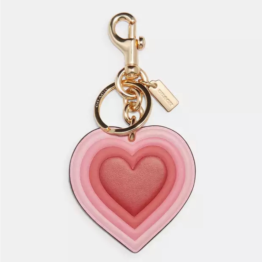 70's Heart Burst Bag Charm In Signature Canvas